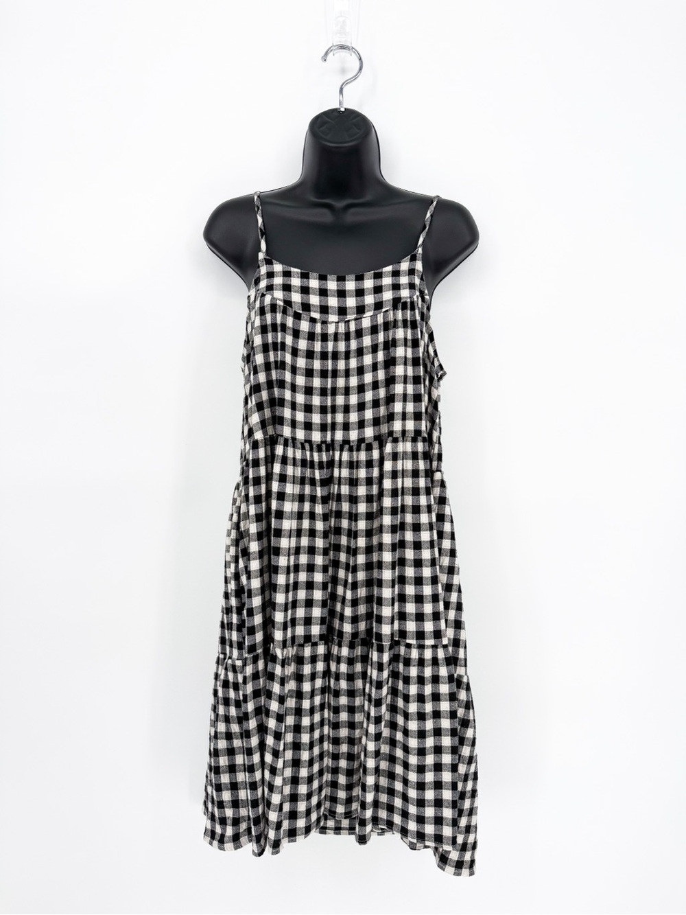 Hayden Los Angeles Gingham Black & White Midi Dress Medium - Picture 2 of 9